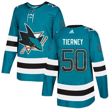 Personalized Sharks 50 Chris Tierney Teal Drift Fashion Jersey