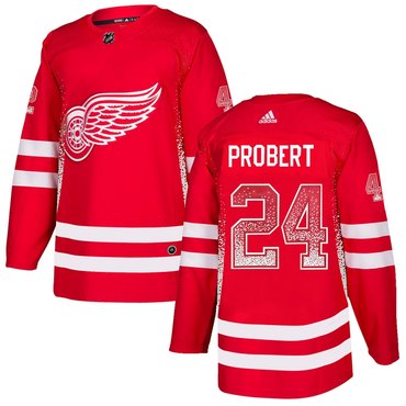 Personalized Red Wings 24 Bob Probert Red Drift Fashion Jersey