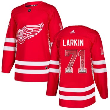 Personalized Red Wings 71 Dylan Larkin Red Drift Fashion Jersey