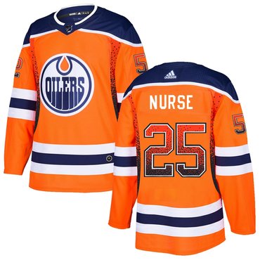 Personalized Oilers 25 Darnell Nurse Orange Drift Fashion Jersey