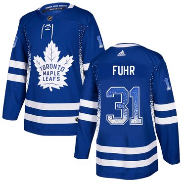 Personalized Maple Leafs 31 Grant Fuhr Blue Drift Fashion Jersey