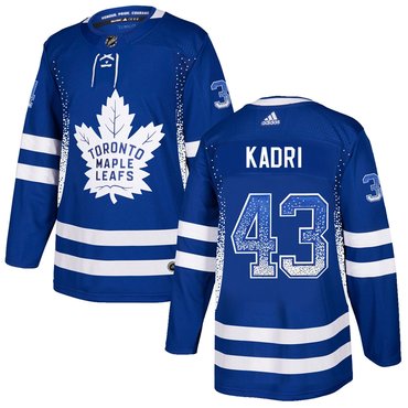 Personalized Maple Leafs 43 Nazem Kadri Blue Drift Fashion Jersey
