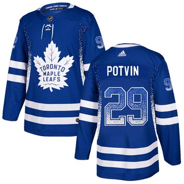 Personalized Maple Leafs 29 Felix Potvin Blue Drift Fashion Jersey