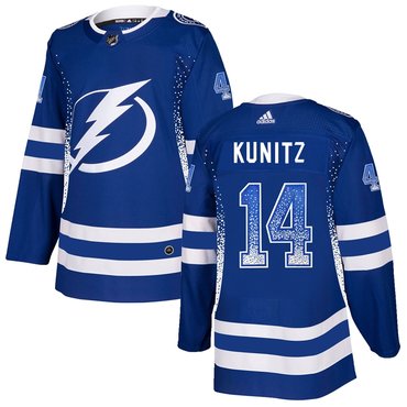 Personalized Lightning 14 Chris Kunitz Blue Drift Fashion Jersey