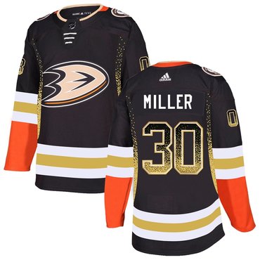 Personalized Ducks 30 Ryan Miller Black Drift Fashion Jersey