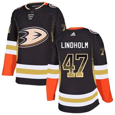 Personalized Ducks 47 Hampus Lindholm Black Drift Fashion Jersey
