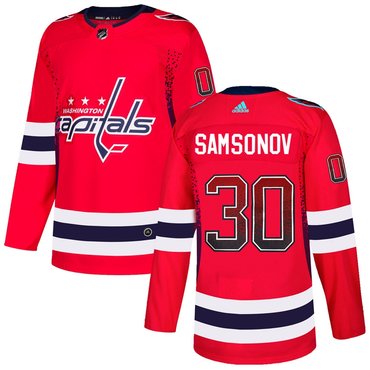 Personalized Capitals 30 Ilya Samsonov Red Drift Fashion Jersey