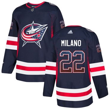 Personalized Blue Jackets 22 Sonny Milano Navy Drift Fashion Jersey