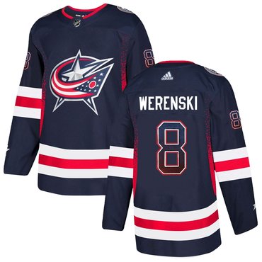 Personalized Blue Jackets 8 Zach Werenski Navy Drift Fashion Jersey