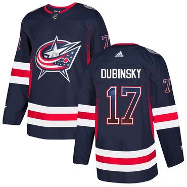 Personalized Blue Jackets 17 Brandon Dubinsky Navy Drift Fashion Jersey