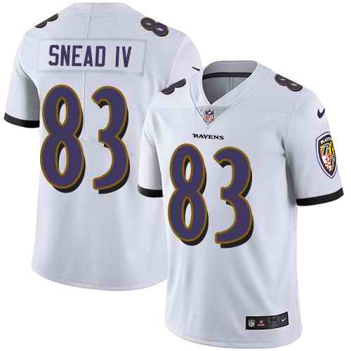 Personalized Ravens 83 Willie Snead IV White Untouchable Limited Jersey