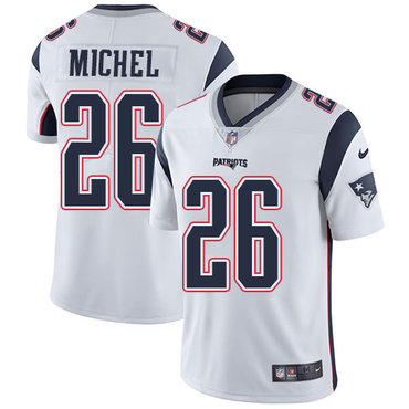 Personalized Patriots #26 Sony Michel White Men’s Stitched NFL Untouchable Limited Jersey