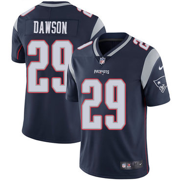 Personalized Patriots #29 Duke Dawson Navy Blue Team Color Men’s Stitched NFL Untouchable Limited Jersey