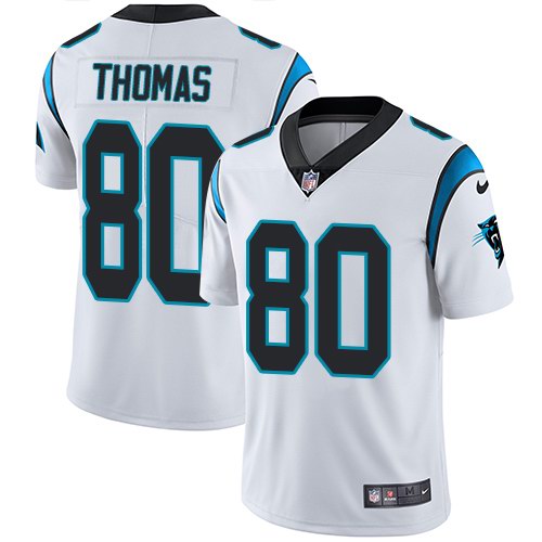 Personalized Panthers 80 Ian Thomas White Untouchable Limited Jersey