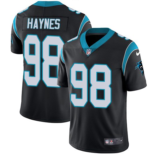 Personalized Panthers 98 Marquis Haynes Black Untouchable Limited Jersey