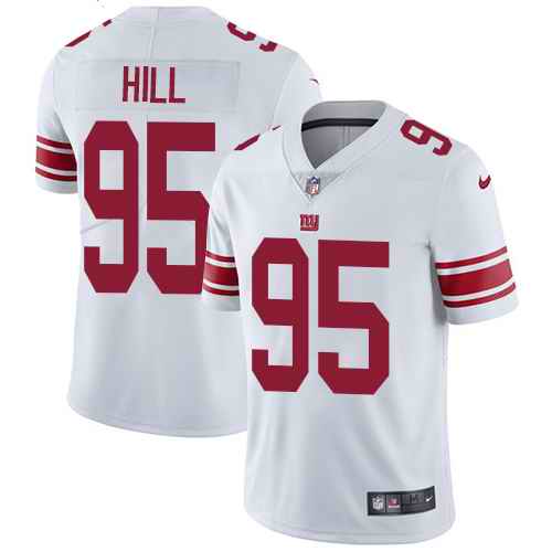 Personalized New York Giants 95 B.J. Hill White Men’s Stitched NFL Untouchable Limited Jersey