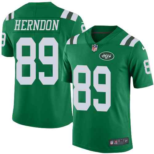 Personalized Jets 89 Chris Herndon Green Color Rush Limited Jersey