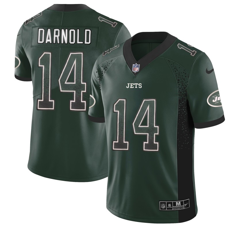 Personalized Jets 14 Sam Darnold Green Drift Fashion Limited Jersey