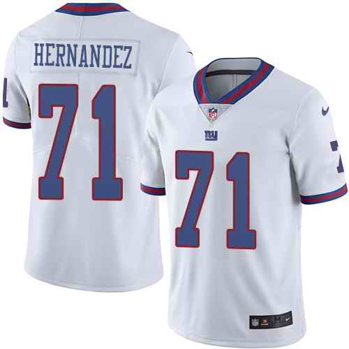 Personalized Giants 71 Will Hernandez White Color Rush Limited Jersey