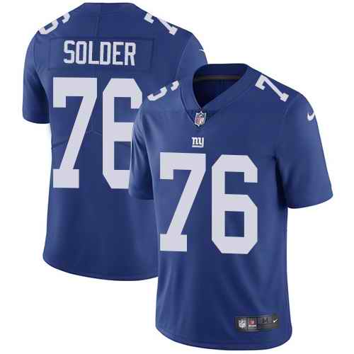 Personalized Giants 76 Nate Solder Royal Untouchable Limited Jersey