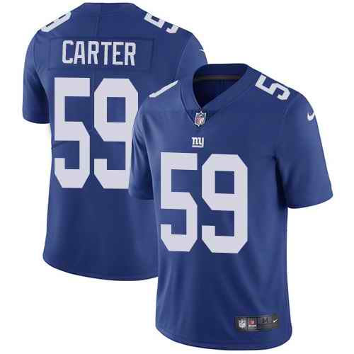 Personalized Giants 59 Lorenzo Carter Royal Untouchable Limited Jersey