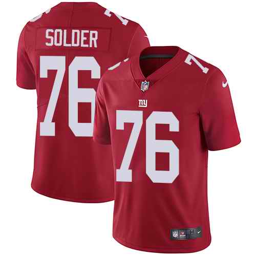 Personalized Giants 76 Nate Solder Red Alternate Untouchable Limited Jersey