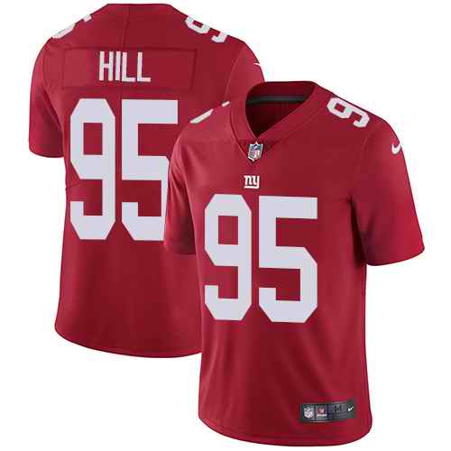 Personalized Giants 95 B.J. Hill Red Alternate Men’s Stitched NFL Untouchable Limited Jersey
