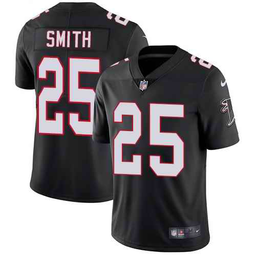 Personalized Falcons 25 Ito Smith Black Untouchable Limited Jersey