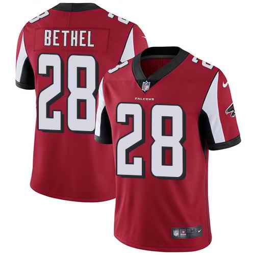 Personalized Falcons 28 Justin Bethel Red Untouchable Limited Jersey