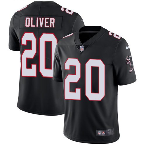 Personalized Falcons 20 Isaiah Oliver Black Untouchable Limited Jersey