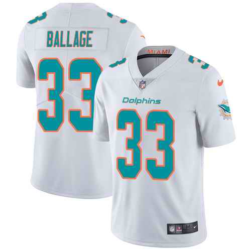 Personalized Dolphins 33 Kalen Ballage White Untouchable Limited Jersey