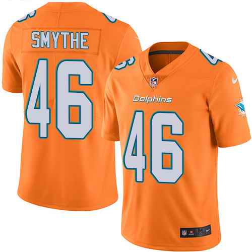 Personalized Dolphins 46 Durham Smythe Orange Untouchable Limited Jersey