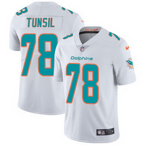 Personalized Dolphins #78 Laremy Tunsil White Men’s Stitched NFL Untouchable Limited Jersey