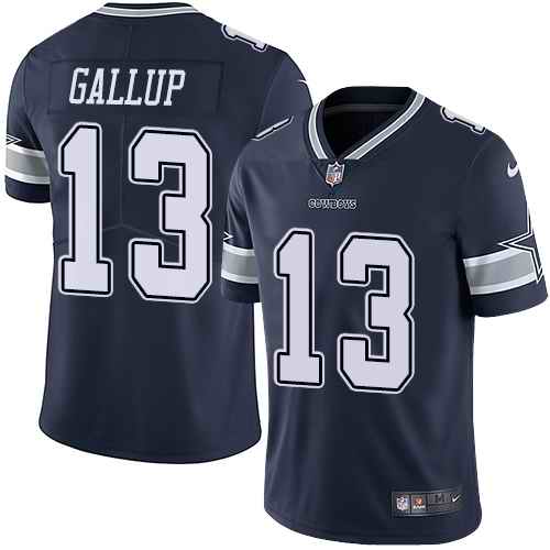 Personalized Cowboys 13 Michael Gallup Navy Untouchable Limited Jersey