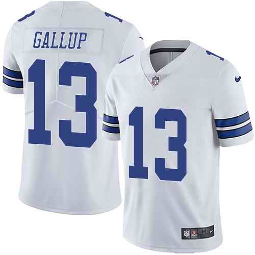 Personalized Cowboys 13 Michael Gallup White Untouchable Limited Jersey