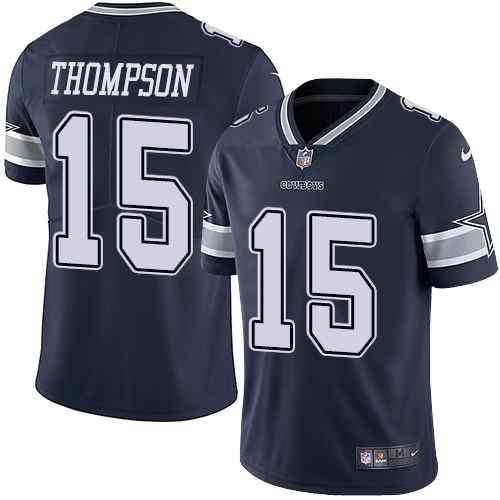 Personalized Cowboys 15 Deonte Thompson Navy Untouchable Limited Jersey