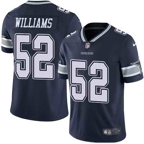 Personalized Cowboys 52 Connor Williams Navy Untouchable Limited Jersey