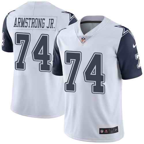 Personalized Cowboys 74 Dorance Armstrong Jr. White Color Rush Limited Jersey