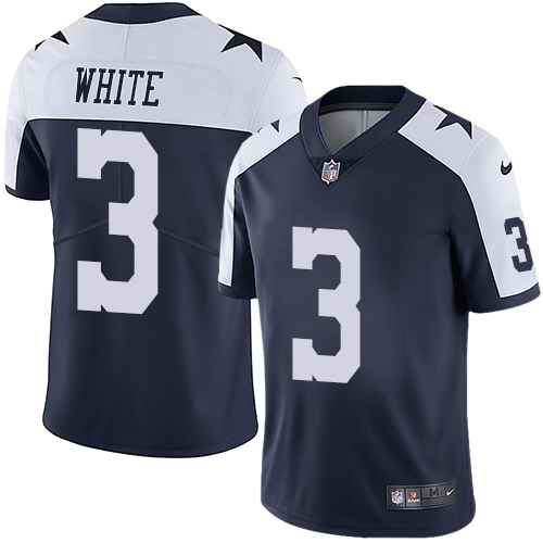 Personalized Cowboys 3 Mike White Navy Throwback Untouchable Limited Jersey
