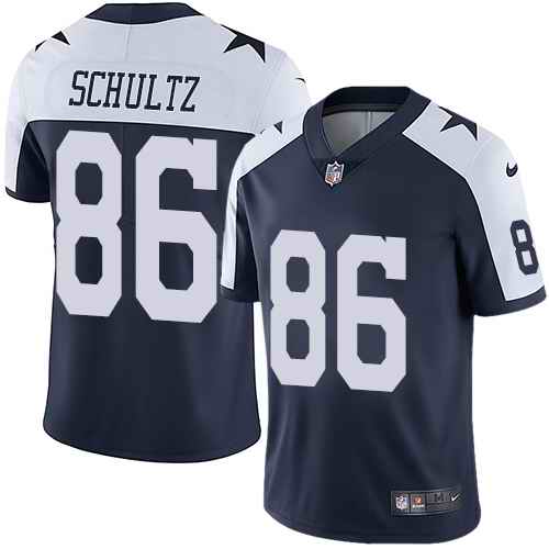 Personalized Cowboys 86 Dalton Schultz Navy Throwback Untouchable Limited Jersey