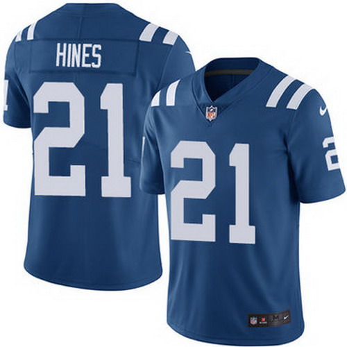 Personalized Colts #21 Nyheim Hines Royal Blue Team Color Men’s Stitched NFL Untouchable Limited Jersey