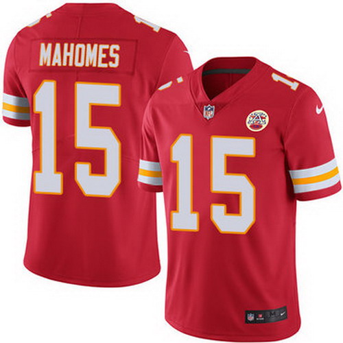 Personalized Chiefs #15 Patrick Mahomes Red Team Color Men’s Stitched NFL Untouchable Limited Jersey