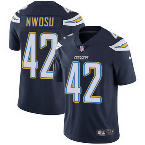 Personalized Chargers #42 Uchenna Nwosu Navy Blue Team Color Men’s Stitched NFL Untouchable Limited Jersey