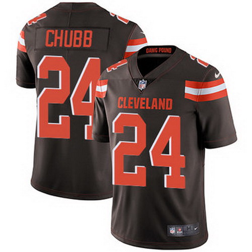 Personalized Browns #24 Nick Chubb Brown Team Color Men’s Stitched NFL Untouchable Limited Jersey