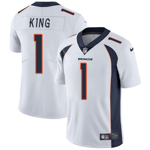 Personalized Broncos 1 Marquette King White Untouchable Limited Jersey