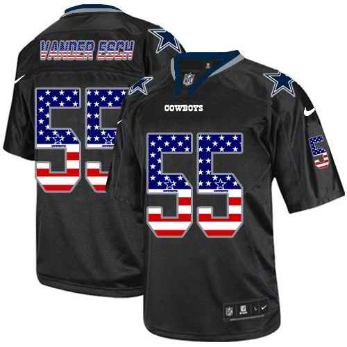 Personalized Broncos 55 Bradley Chubb Black USA Flag Fashion Limited JerseyS
