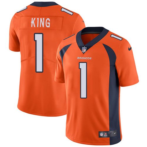 Personalized Broncos 1 Marquette King Orange Untouchable Limited Jersey