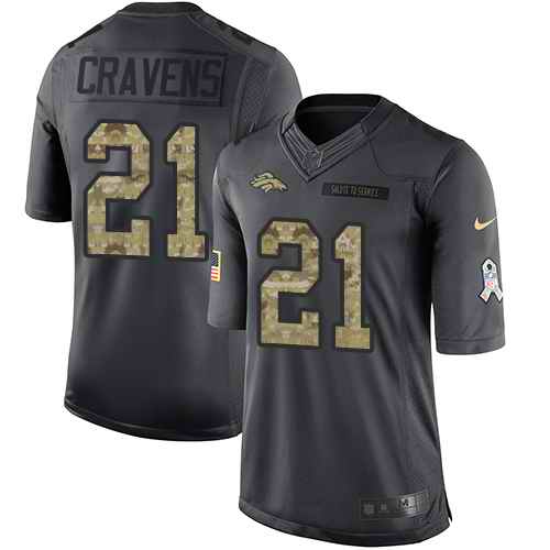 Personalized Broncos 21 Su’a Cravens Anthracite Salute To Service Limited Jersey