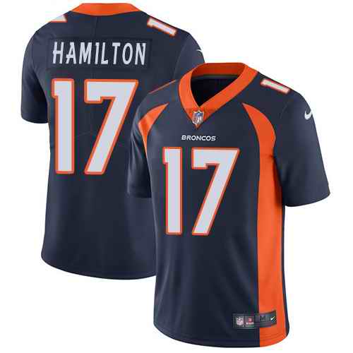 Personalized Broncos 17 DaeSean Hamilton Navy Alternate Untouchable Limited Jersey