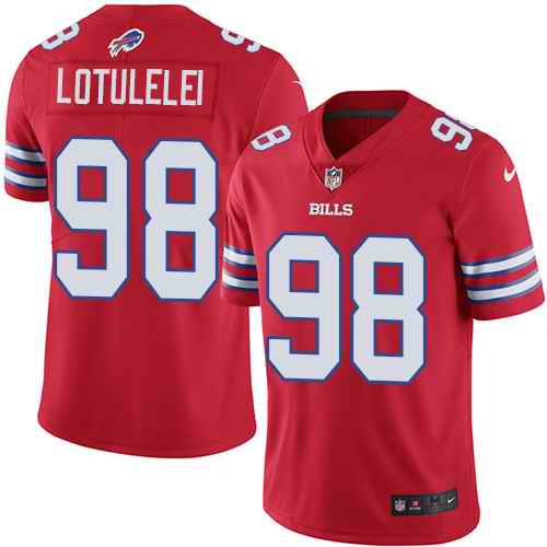 Personalized Bills 98 Star Lotulelei Red Color Rush Limited Jersey
